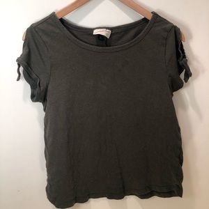 Olive green casual summer top